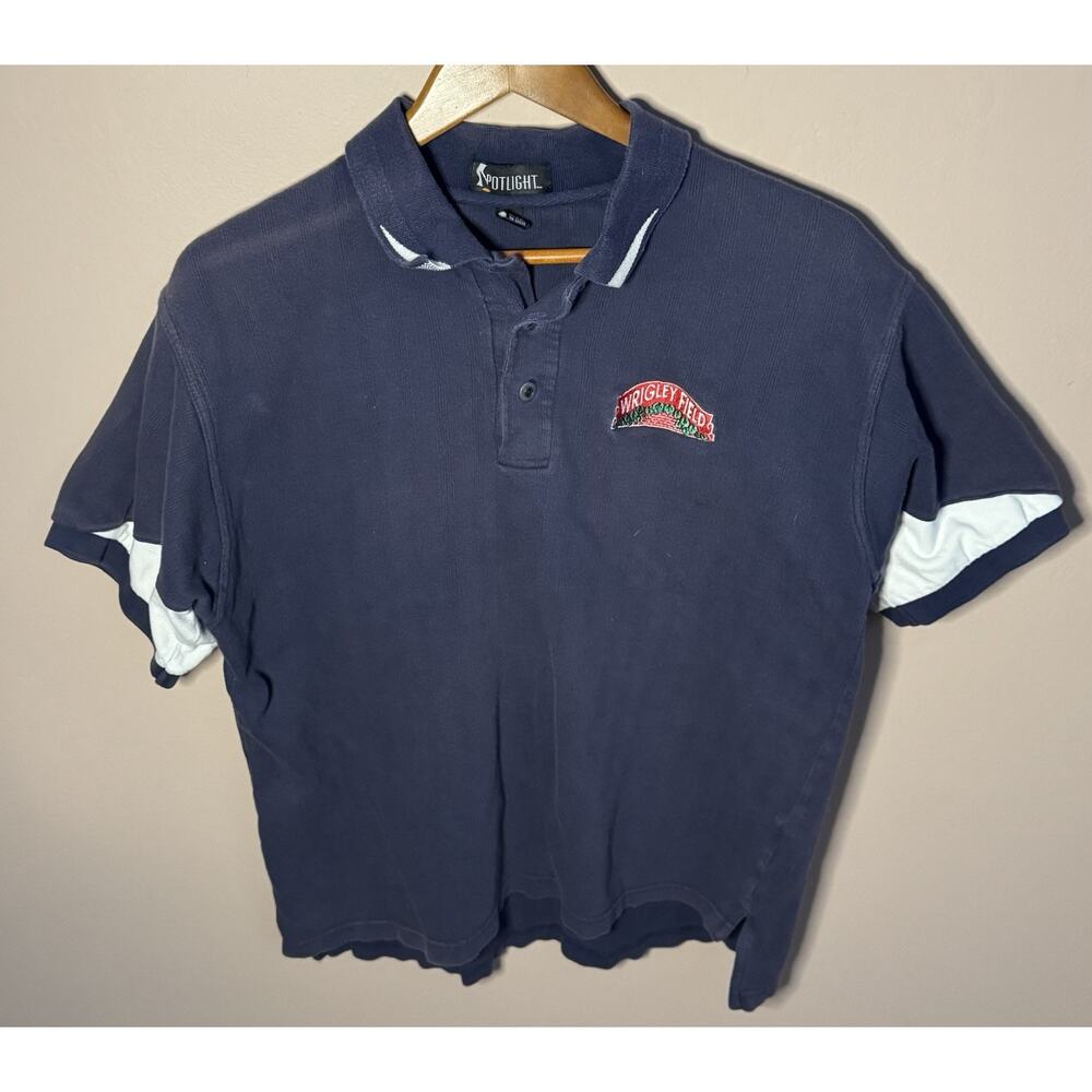 Spotlight Wrigley Field Chiago Cubs 90's Blue Polo M